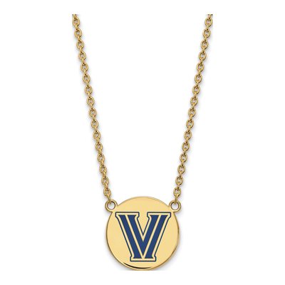 Villanova University Gold-Plated Sterling Silver Large Enameled Letter V Necklace