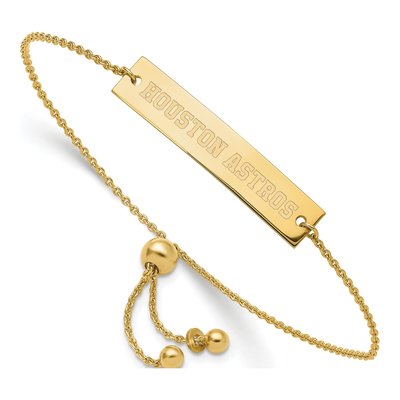 Houston Astros Gold-Plated Sterling Silver Adjustable Bracelet