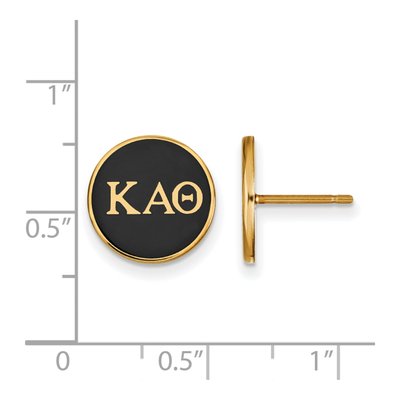 Kappa Alpha Theta Gold-Plated Sterling Silver Enamel Stud Earrings – view 2