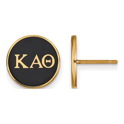 Kappa Alpha Theta Gold-Plated Sterling Silver Enamel Stud Earrings