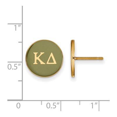 Kappa Delta Gold-Plated Sterling Silver Sorority Letters Stud Earrings – view 2