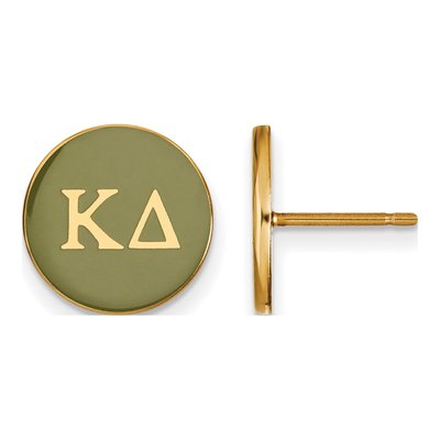 Kappa Delta Gold-Plated Sterling Silver Sorority Letters Stud Earrings