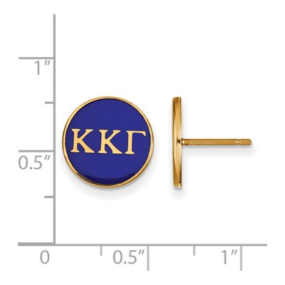 Kappa Kappa Gamma Gold-Plated Sterling Silver Enamel Stud Earrings – view 2