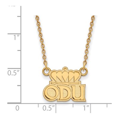 Old Dominion University Gold-Plated Sterling Silver ODU Small Pendant Necklace – view 2