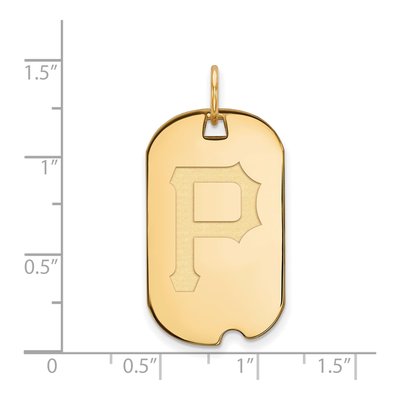 Pittsburgh Pirates Gold-Plated Sterling Silver Dog Tag Pendant – view 2