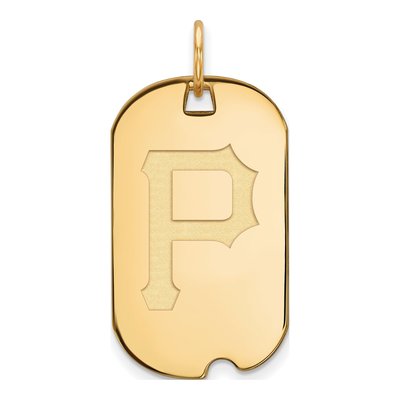 Pittsburgh Pirates Gold-Plated Sterling Silver Dog Tag Pendant