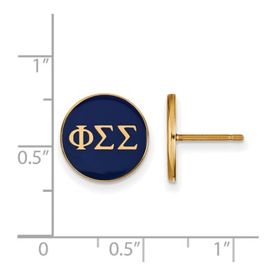 Phi Sigma Sigma Gold-Plated Sterling Silver Earrings – view 2