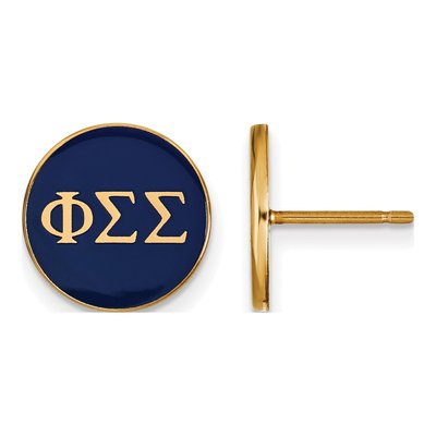 Phi Sigma Sigma Gold-Plated Sterling Silver Earrings