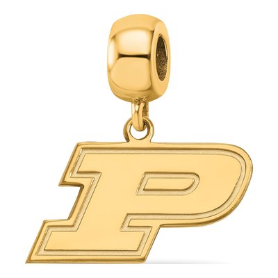 Purdue University Gold-Plated Sterling Silver Small Letter P Dangle Bead