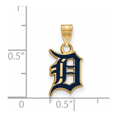 Detroit Tigers Gold-Plated Sterling Silver Small Enamel Pendant – view 2