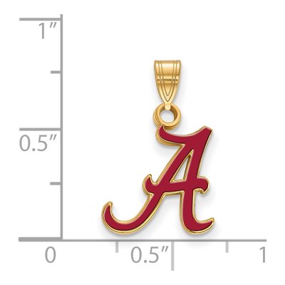 University of Alabama Gold-Plated Sterling Silver Small Letter A Pendant – view 2