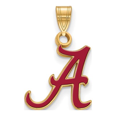 University of Alabama Gold-Plated Sterling Silver Small Letter A Pendant