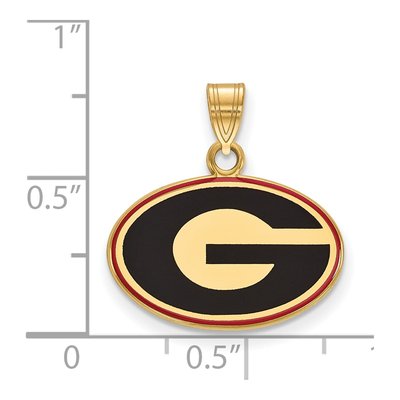 University of Georgia Gold-Plated Sterling Silver Small Letter G Pendant – view 2