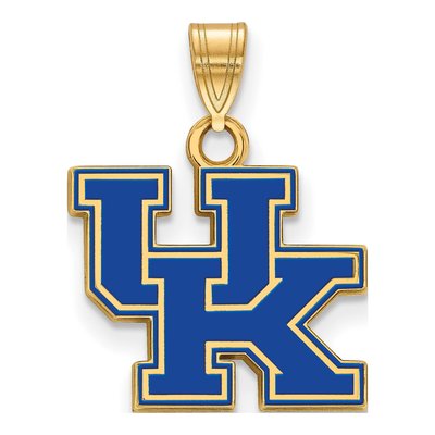 University of Kentucky Gold-Plated Sterling Silver Wildcats Small Enameled Pendant