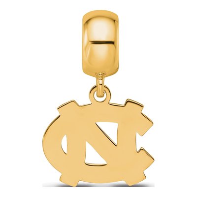 University of North Carolina Gold-Plated Sterling Silver Small UNC Tar Heels Dangle Bead – view 4