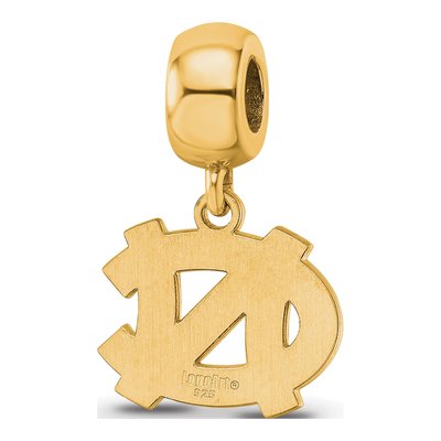 University of North Carolina Gold-Plated Sterling Silver Small UNC Tar Heels Dangle Bead – view 5