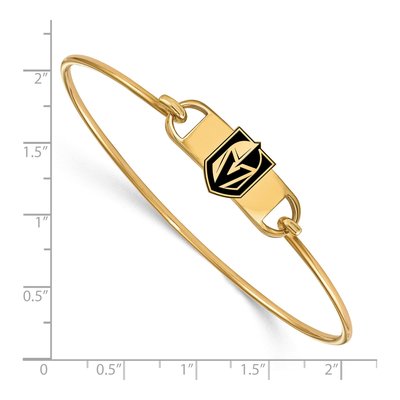 Vegas Golden Knights Gold-Plated Sterling Silver Wire Bangle Bracelet – view 2