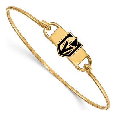 Vegas Golden Knights Gold-Plated Sterling Silver Wire Bangle Bracelet