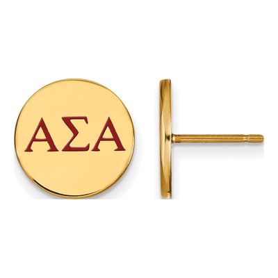 Alpha Sigma Alpha Sterling Silver Earrings