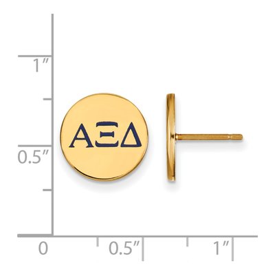 Alpha Xi Delta Gold-Plated Sterling Silver Sorority Stud Earrings – view 2
