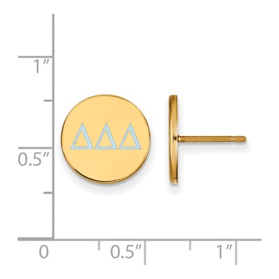Delta Delta Delta Gold-Plated Sterling Silver Sorority Enamel Stud Earrings – view 2