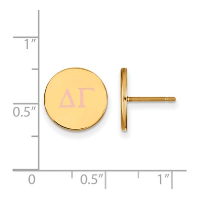 Delta Gamma Gold-Plated Sterling Silver Sorority Stud Earrings – view 2