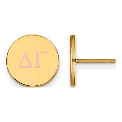 Delta Gamma Gold-Plated Sterling Silver Sorority Stud Earrings
