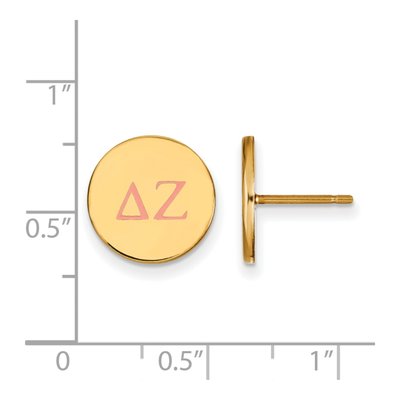 Delta Zeta Gold-Plated Sterling Silver Sorority Stud Earrings – view 2