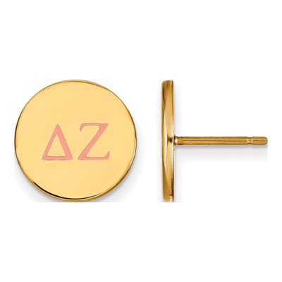 Delta Zeta Gold-Plated Sterling Silver Sorority Stud Earrings