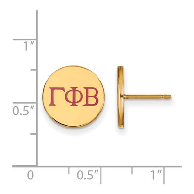 Gamma Phi Beta Gold-Plated Sterling Silver Sorority Letter Stud Earrings – view 2