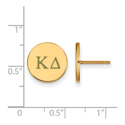 Kappa Delta Gold-Plated Sterling Silver Sorority Letter Stud Earrings – view 2