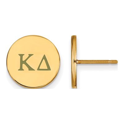 Kappa Delta Gold-Plated Sterling Silver Sorority Letter Stud Earrings