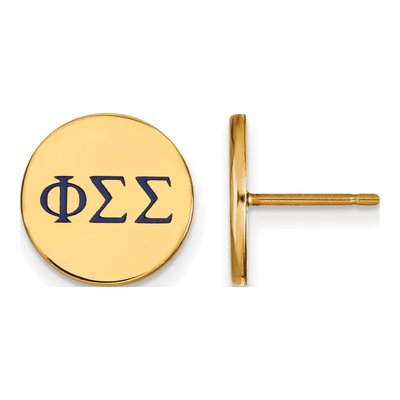 Phi Sigma Sigma Gold-Plated Sterling Silver Earrings