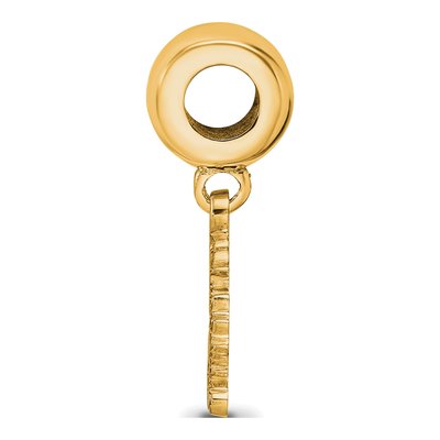 University of Kansas Gold-Plated Sterling Silver Small Of Jayhawk Dangle Bead – view 2
