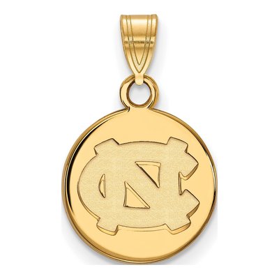 University of North Carolina Gold-Plated Sterling Silver UNC Tar Heels Small Disc Pendant