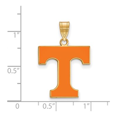 University of Tennessee Gold-Plated Sterling Silver Large Letter T Pendant – view 2