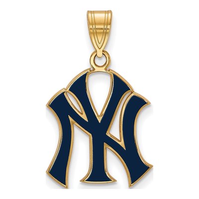 New York Yankees Gold-Plated Sterling Silver Large NY Enamel Pendant