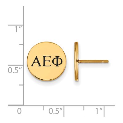 Alpha Epsilon Phi Sterling Silver Gold-Plated Earrings – view 2