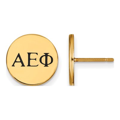Alpha Epsilon Phi Sterling Silver Gold-Plated Earrings