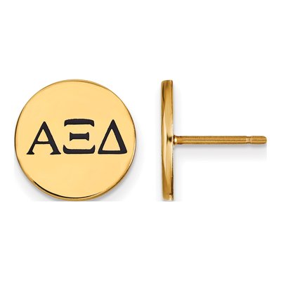 Alpha Xi Delta Gold-Plated Sterling Silver Sorority Stud Earrings