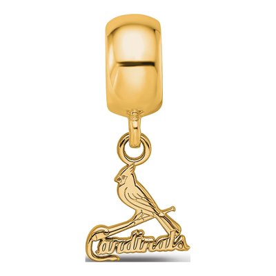 St. Louis Cardinals Gold-Plated Sterling Silver Extra Small Bird Dangle Bead – view 4