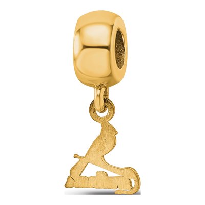 St. Louis Cardinals Gold-Plated Sterling Silver Extra Small Bird Dangle Bead – view 5