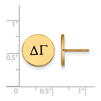 Delta Gamma Gold-Plated Sterling Silver Sorority Stud Earrings – view 2