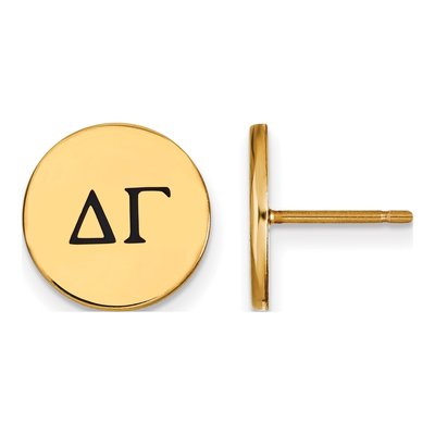 Delta Gamma Gold-Plated Sterling Silver Sorority Stud Earrings