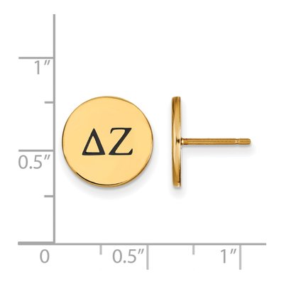 Delta Zeta Gold-Plated Sterling Silver Sorority Stud Earrings – view 2