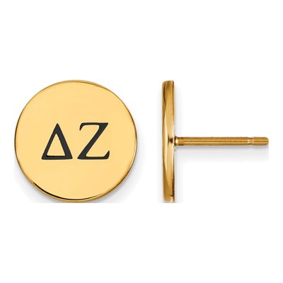 Delta Zeta Gold-Plated Sterling Silver Sorority Stud Earrings