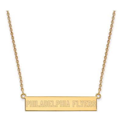 Philadelphia Flyers Gold-Plated Sterling Silver Bar Necklace