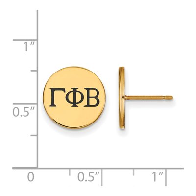 Gamma Phi Beta Gold-Plated Sterling Silver Sorority Stud Earrings – view 2