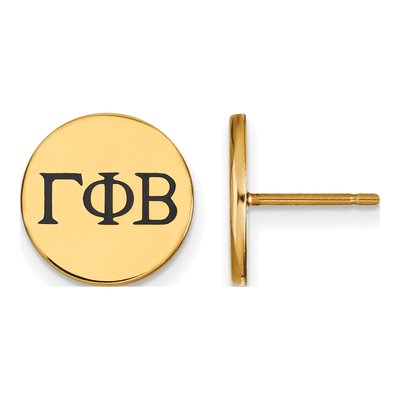 Gamma Phi Beta Gold-Plated Sterling Silver Sorority Stud Earrings