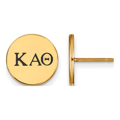 Kappa Alpha Theta Gold-Plated Sterling Silver Sorority Stud Earrings